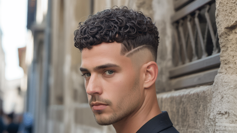 18 Curly Hairstyles for Men with Fade