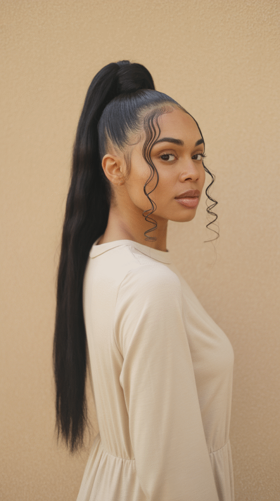 15 Straight Hairstyles for Black Women 4 a studio portrait photograph of a beauti XUNSQJT5S7CP32tc4 yRJw HjDCaugESYealGN1l9wbtQ