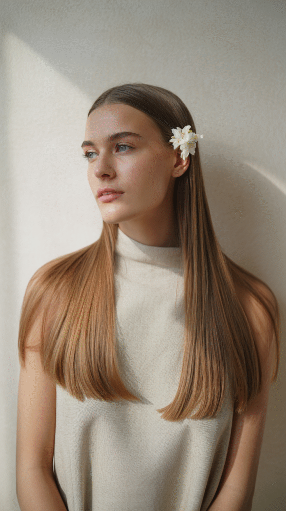24 Gorgeous Straight Hairstyles 8 a studio portrait photograph of a woman wq17uce7RdqO4Iw8gxsQiQ 8Q6X9XuBTZugBqmxPydRVA