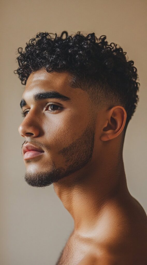 23 Curly Hairstyles for Men with Fade: Bold and Stylish Ideas for Every Curl Type 4 afro fade with tapered sides