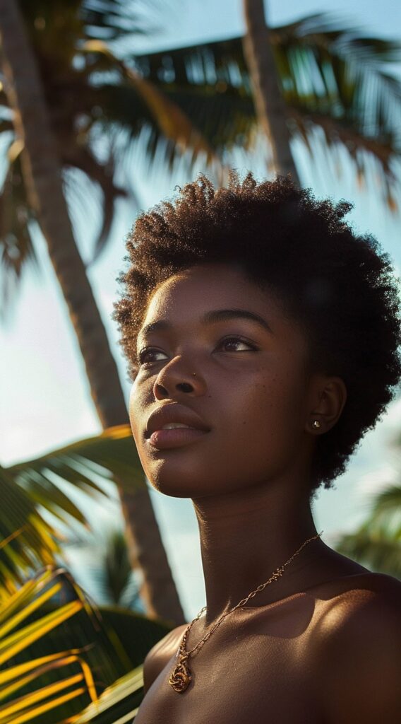 10 Vacation Hairstyles for Black Women: Stunning Ideas for Your Next Getaway 2 afro for natural 4c hair