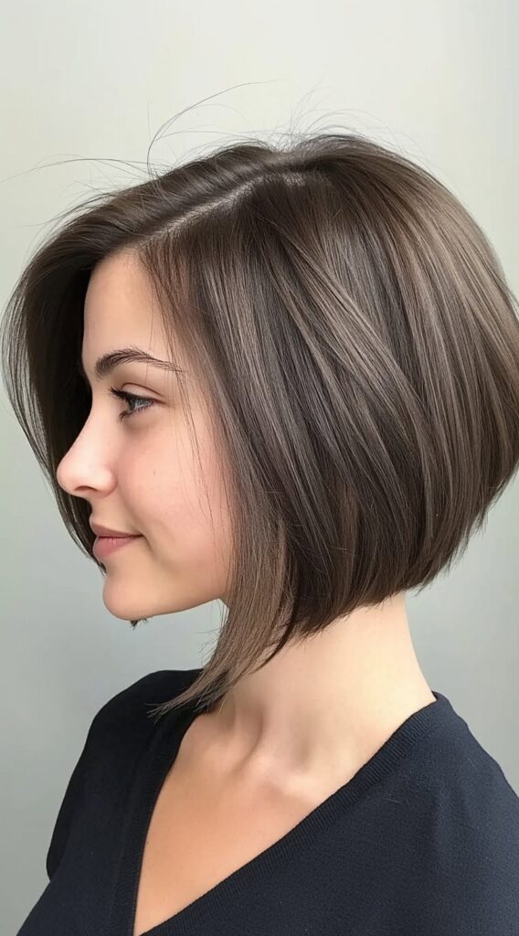 19 Flawless Fine Hair with Bangs Hairstyles 18 angled bob with tapered ends