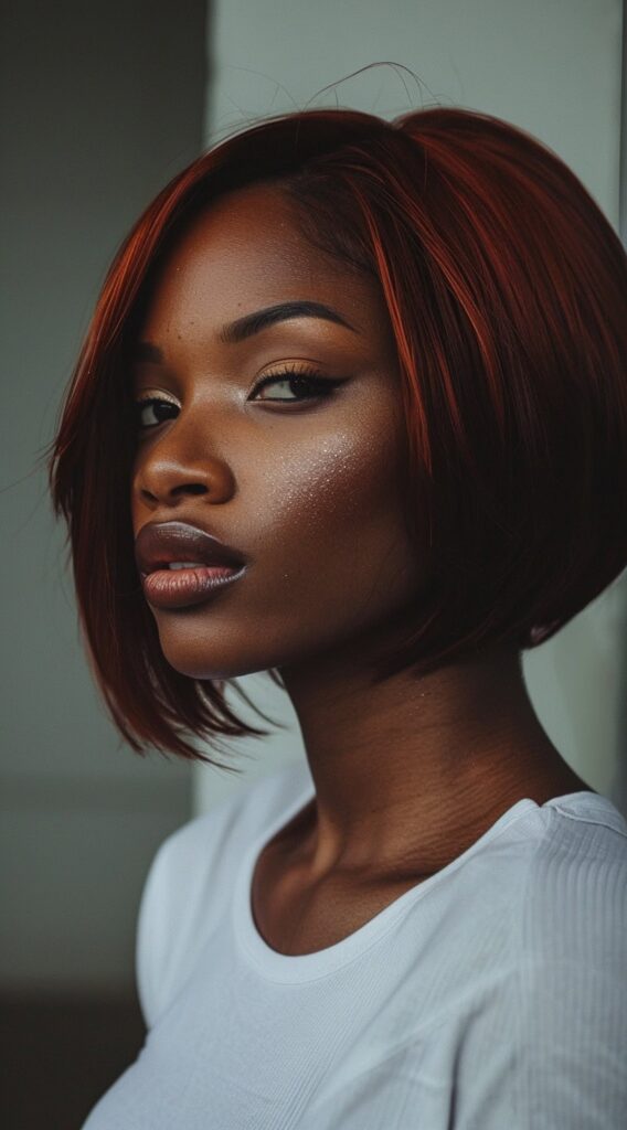 10 Red Bob Hairstyles for Black Women: From Classy to Edgy 1 asymmetrical bob 1