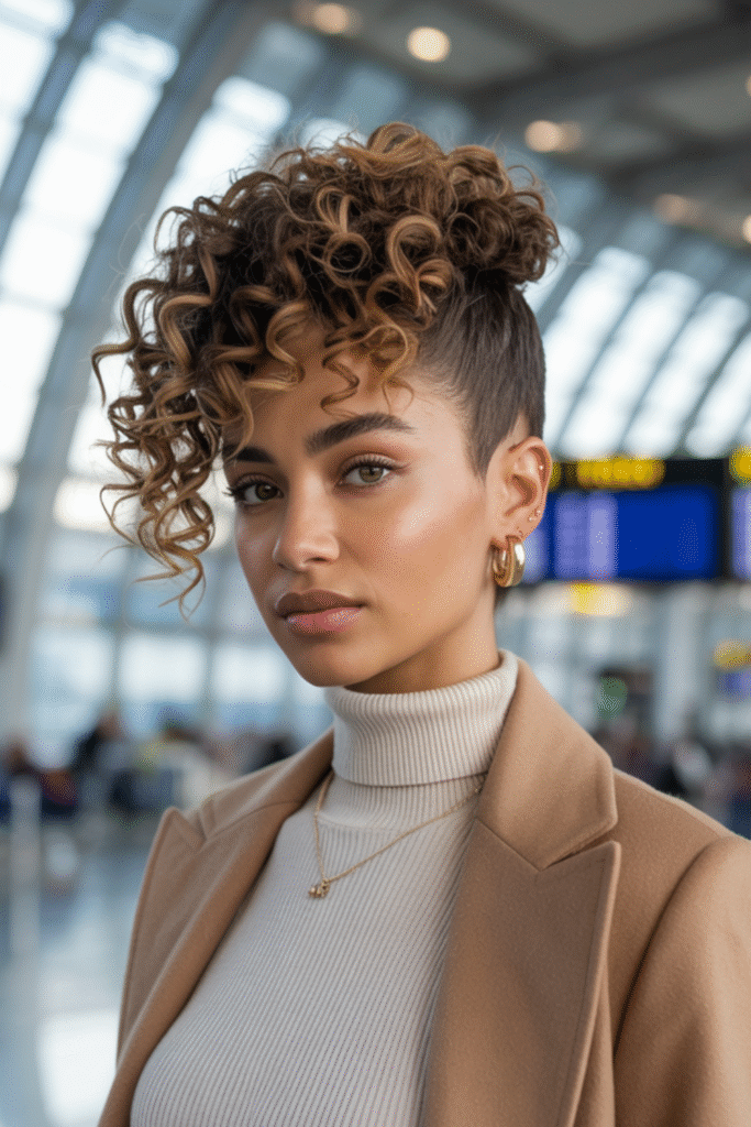 17 Airport Hairstyles for Curly Hair 5 aux Mohawk
