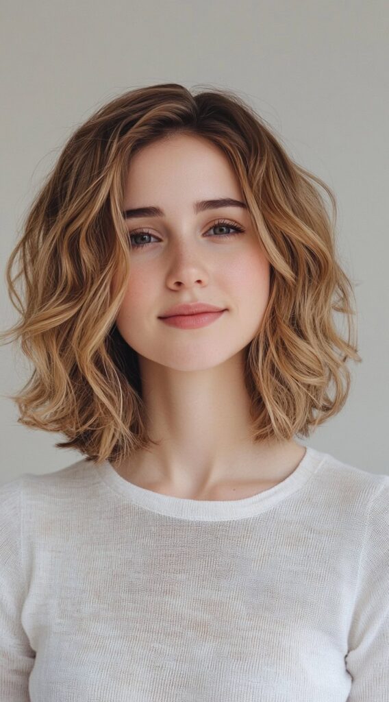 17 Trendy Brown Bob Hairstyles 10 beachy waves bob