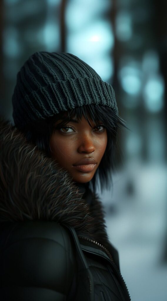 35 Beanie Hairstyles for Black Women: Chic and Cozy Ideas for Every Style 26 beanie over textured sleek bob with bangs