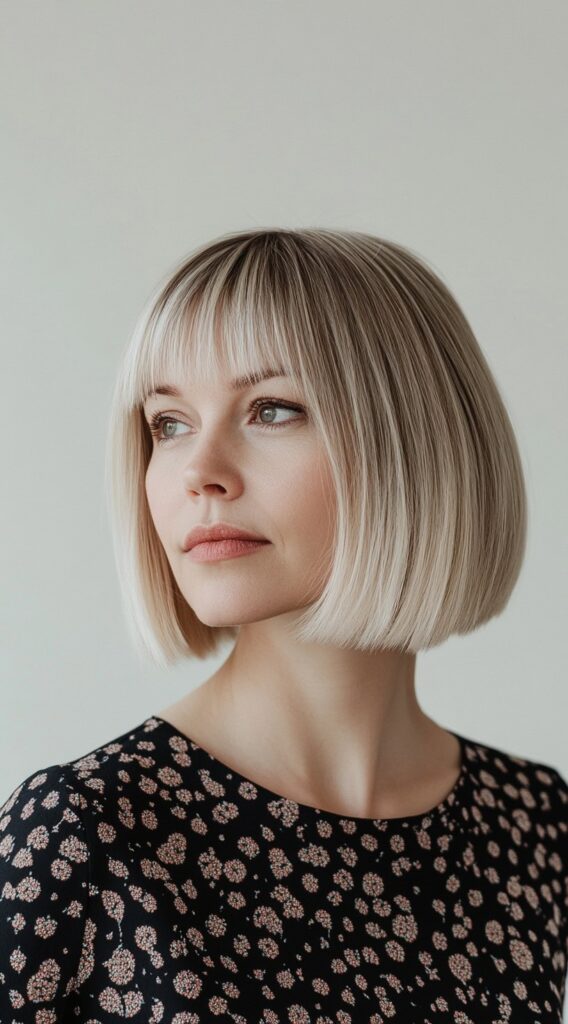 29 Modern Blonde Bob Hairstyles 25 blunt bangs blonde bob