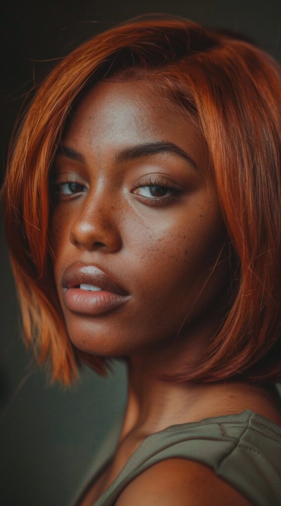 10 Red Bob Hairstyles for Black Women: From Classy to Edgy 2 bob with side part