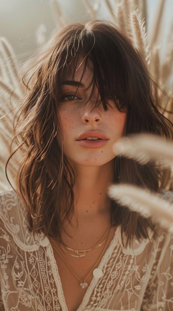 15 Lob Hairstyles for Thick Hair: Modern Ideas to Refresh Your Style 3 boho lob with soft waves