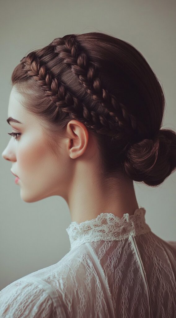 23 Formal Hairstyles for Long Hair: Elegant Ideas for Every Occasion 20 braided crown with low bun 1