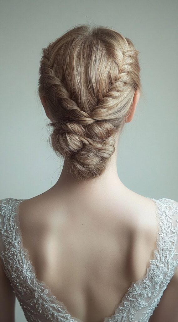 37 Formal Hairstyles for Short Hair: Elegant and Chic Ideas for Any Occasion 23 braided low bun with twists