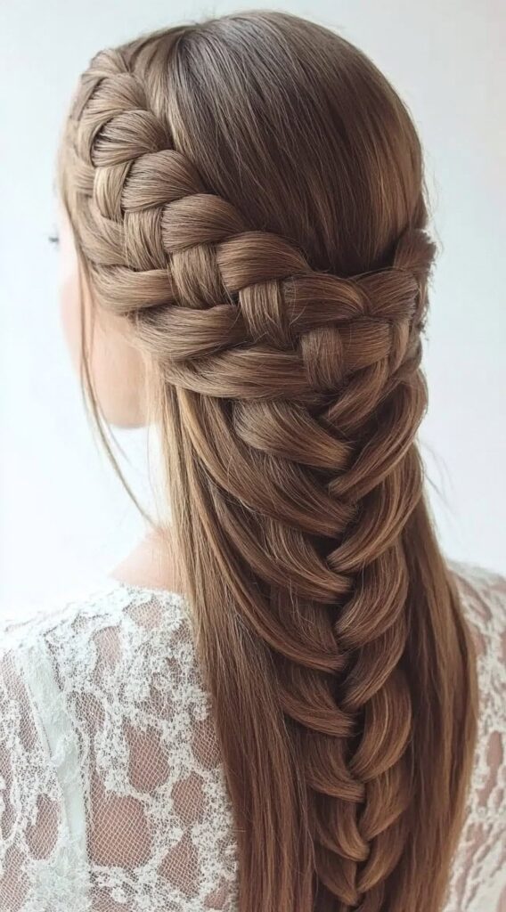 23 Formal Hairstyles for Long Hair: Elegant Ideas for Every Occasion 21 cascading french braid