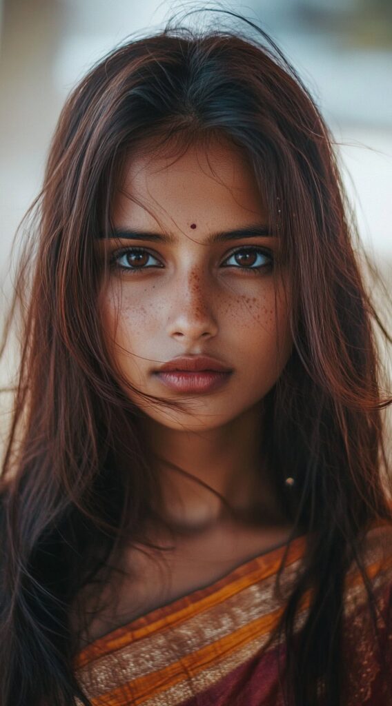 27 Flattering Hair Color Ideas for Brown Skin 5 chestnut brown with subtle copper hues