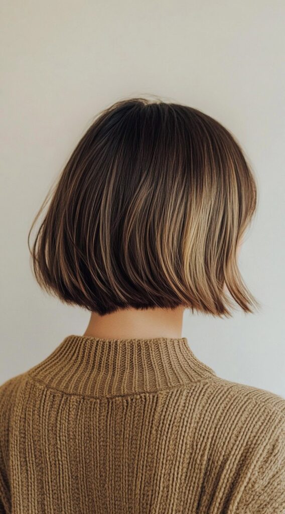 24 Winter Balayage Ideas for Brunettes: Subtle and Bold Hairstyles for a Fresh Winter Glow 16 chic brunette bob with subtle balayage