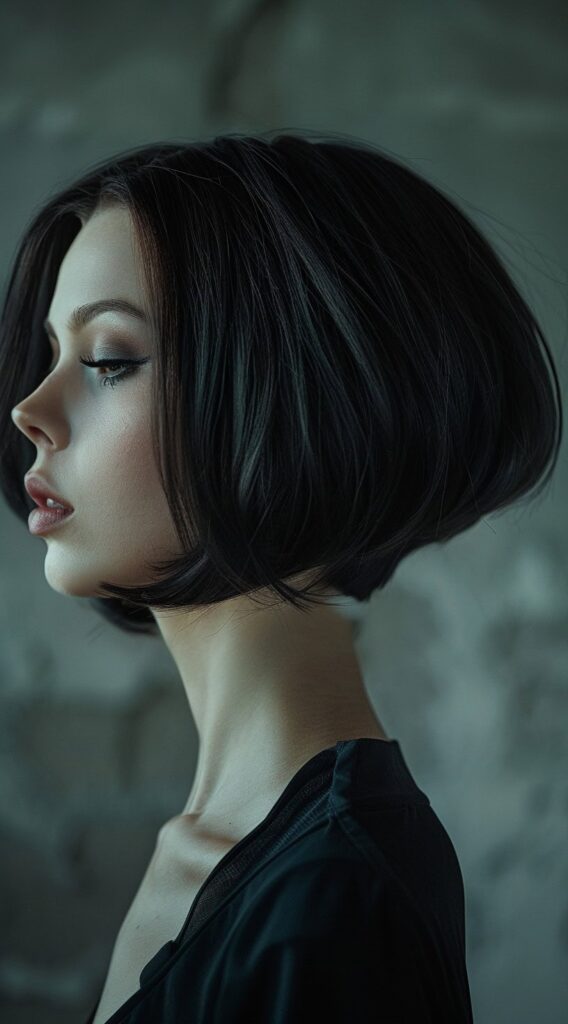 21 Stacked Bob Hairstyles for Fine Hair: Volume and Elegance 5 chin length flipped in stacked bob