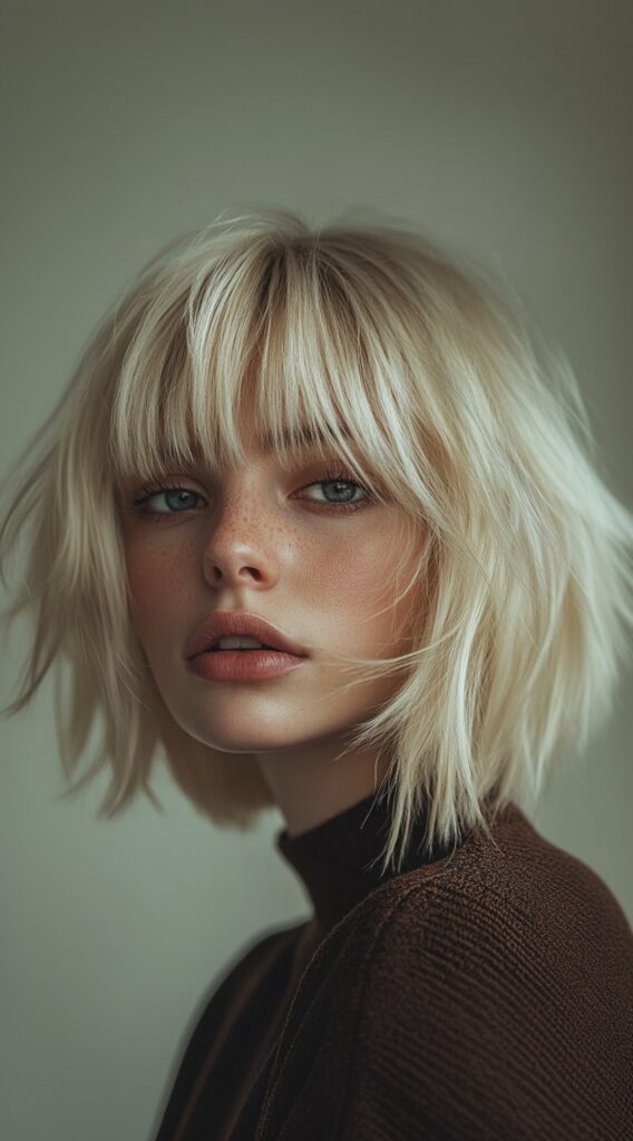 20 Volumizing Choppy Bob Hairstyles for Fine Hair 10 choppy blonde bob with wispy bangs
