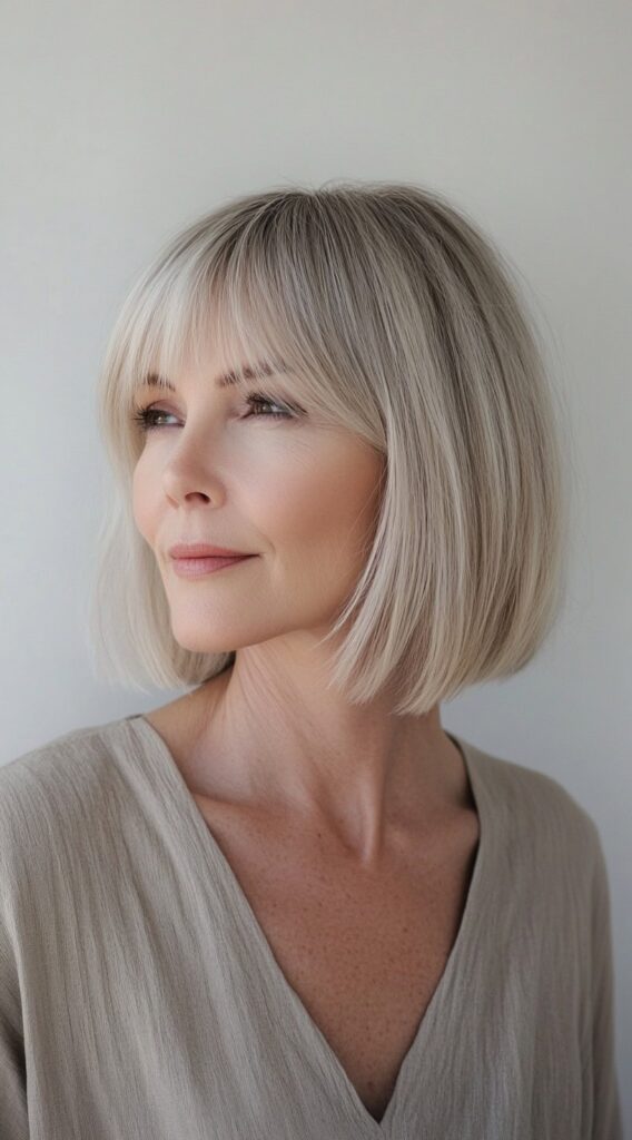 23 Stunning Hairstyles for Thin Fine Hair 15 classic blonde blunt bob