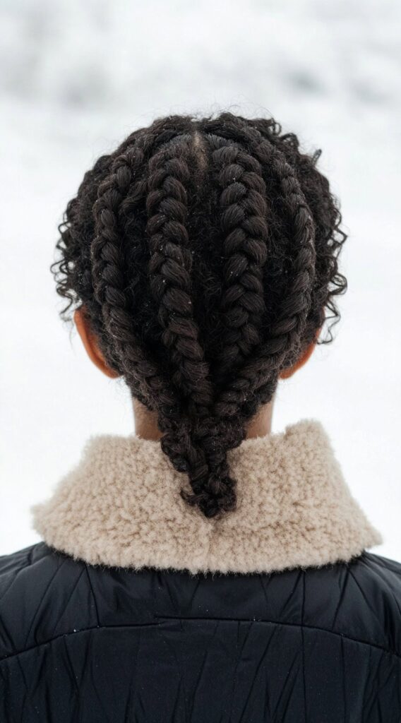 Top 21 Skiing Hairstyles to Wear Under a Helmet 7 cornrow braids