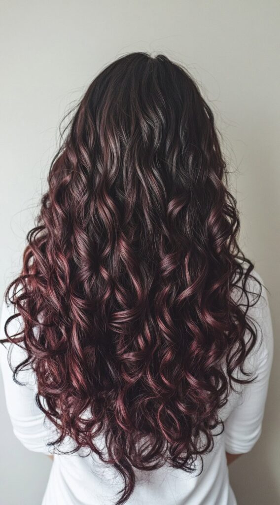 17 Cherry Cola Balayage Ideas: Add Depth and Drama to Your Locks 12 curly cherry cola balayage