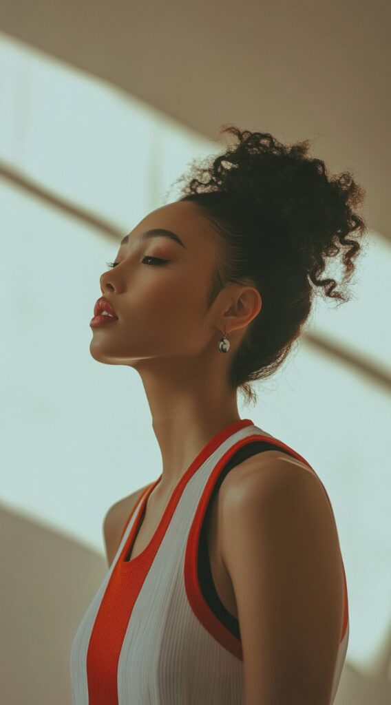 36 Top Basketball Hairstyles: Practical and Stylish Ideas for the Court 10 curly top bun