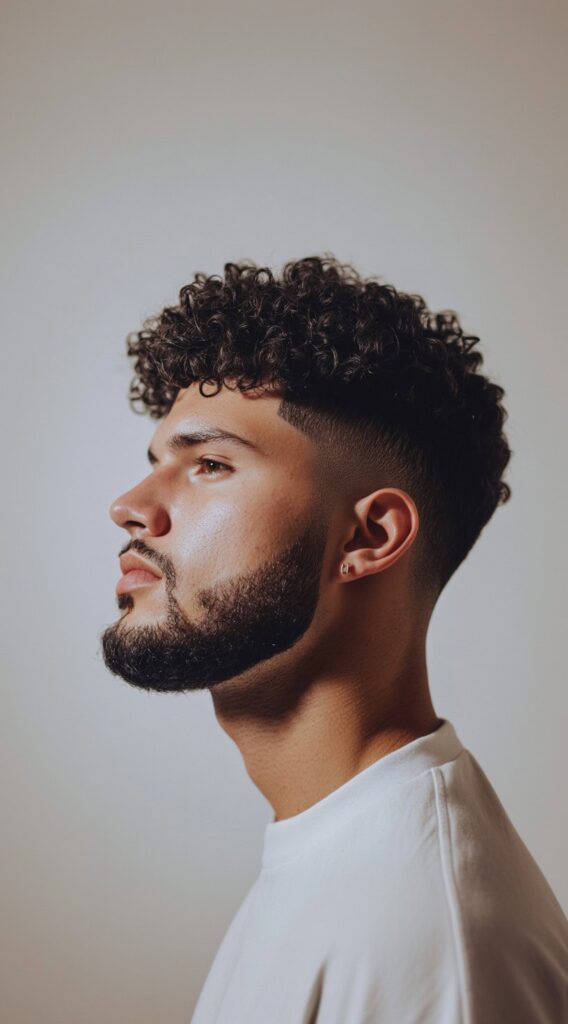 23 Curly Hairstyles for Men with Fade: Bold and Stylish Ideas for Every Curl Type 21 curly top with high fade