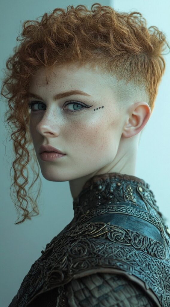 19 Viking Hairstyles for Women with Short Hair 16 curly undercut