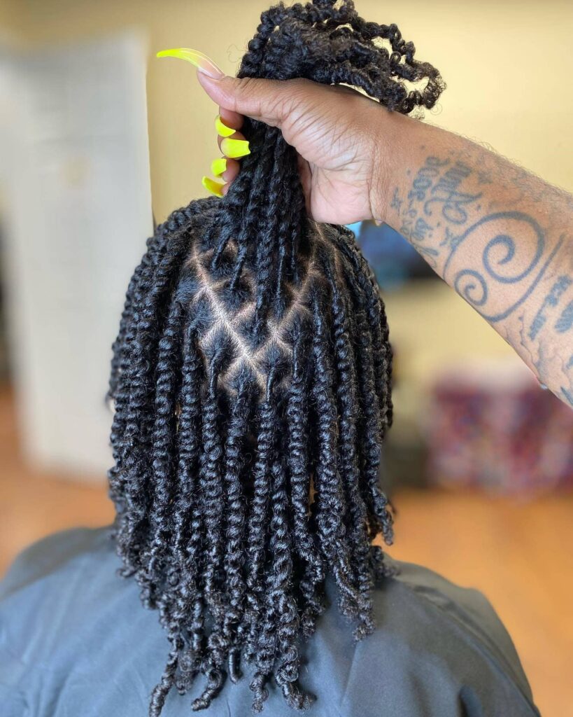 12 Two-Strand Twist Locs Hairstyles: Stunning and Unique Styles for Women 2 diamong two strand twist starter locs