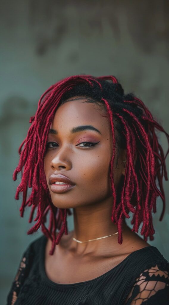 10 Red Bob Hairstyles for Black Women: From Classy to Edgy 3 dreadlocks bob