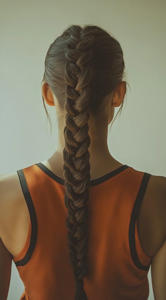 36 Top Basketball Hairstyles: Practical and Stylish Ideas for the Court 6 dutch braid from top to bottom