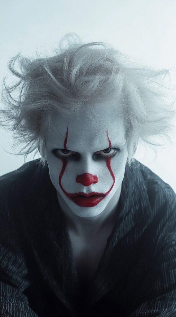 19 Halloween Hairstyles for Men: Spooktacular Looks to Elevate Your Costume 3 evil clown brightly colored hair with wild spikes