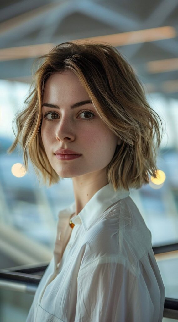 29 Airport Hairstyles for Short Hair: Trendy and Easy Ideas for Travel 6 face framing layered bob