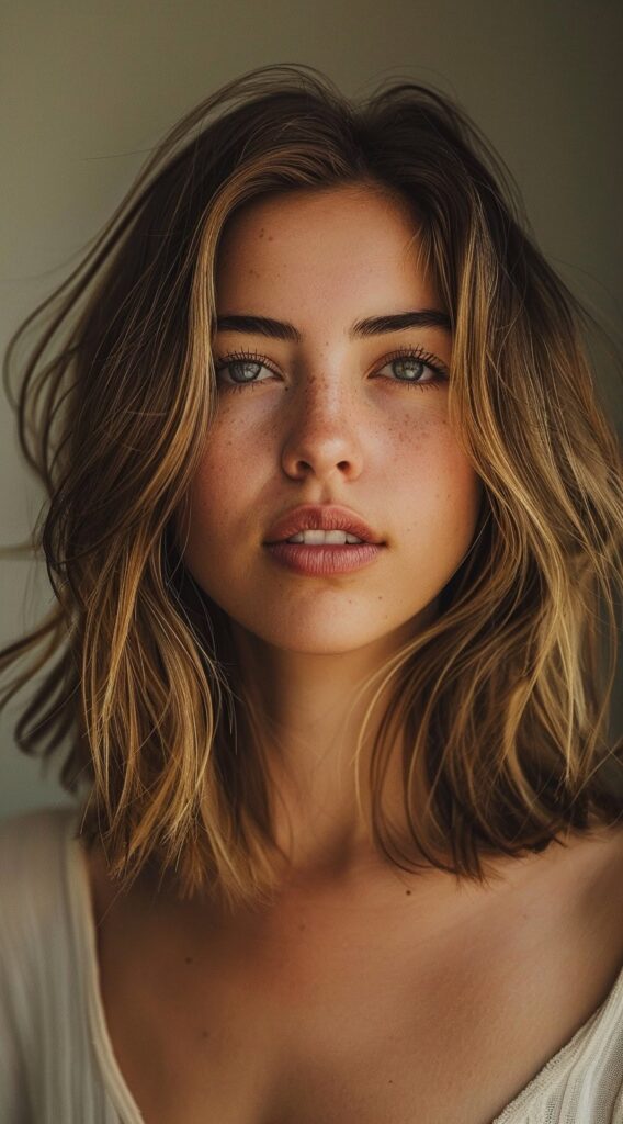 15 Lob Hairstyles for Thick Hair: Modern Ideas to Refresh Your Style 6 face framing lob great for round faces