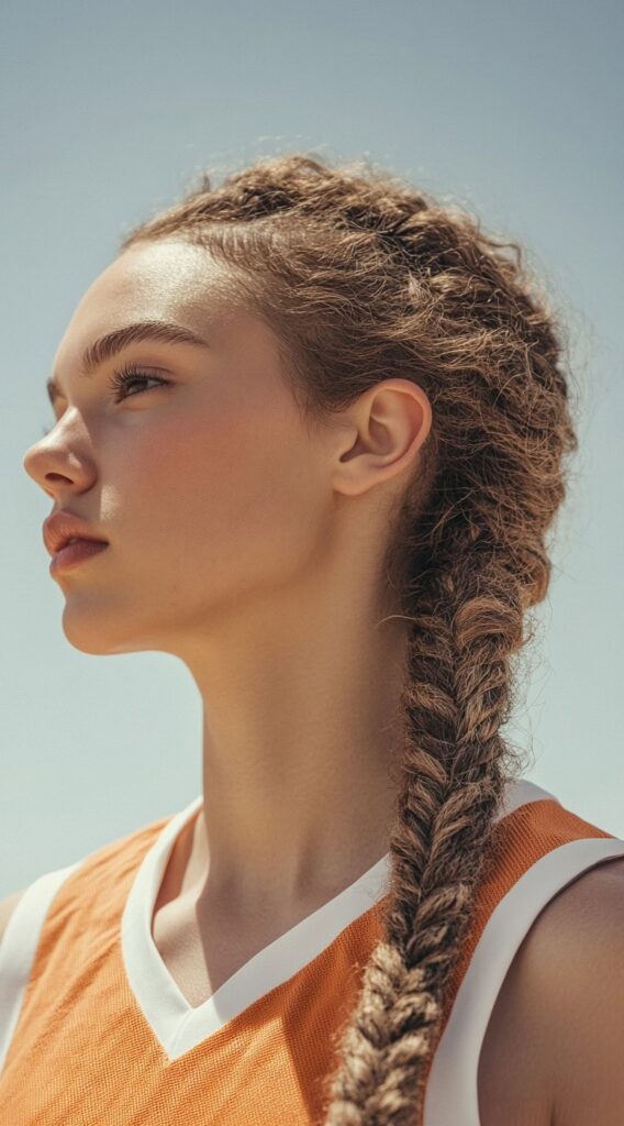 36 Top Basketball Hairstyles: Practical and Stylish Ideas for the Court 25 fishtail braid with voluminous texture