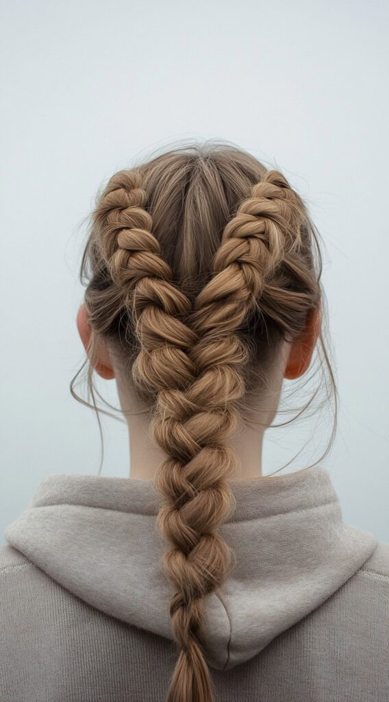19 Hoodie Hairstyles to Try: Easy and Stylish Ideas for Every Hair Type 17 fishtail braided crown