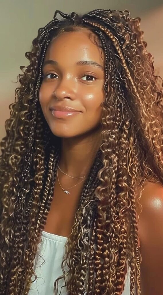 23 Protective Hairstyles for Curly Hair: Gorgeous and Effective Ideas 8 goddess braids
