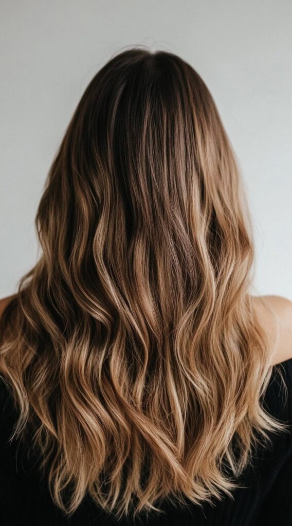 23 Winter Blonde Balayage Ideas: Stunning Hairstyles to Brighten Your Look This Season 7 golden blonde balayage on long brunette hair
