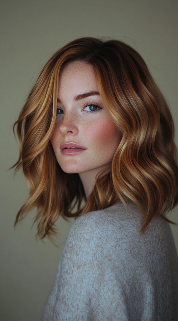 17 Dark Caramel Balayage Ideas: Transform Your Look with Stunning Hair Color Combinations 16 golden caramel balayage on wavy bob