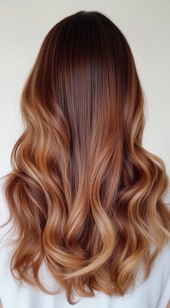 17 Honey Brown Balayage Ideas: Gorgeous Ideas for a Sun-Kissed Glow 5 golden honey brown balayage with light waves