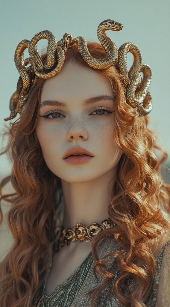 17 Medusa Hair Ideas 9 golden serpent waves