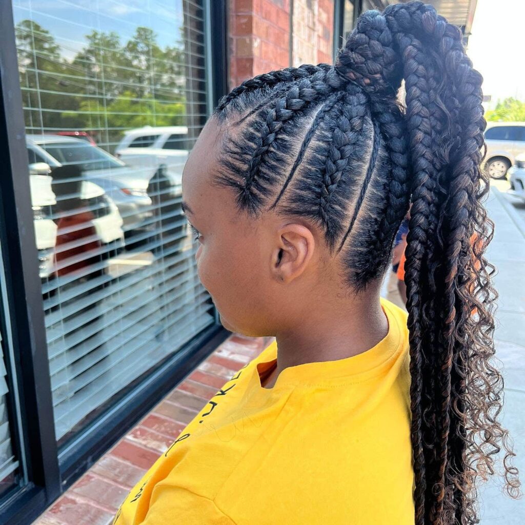 23 Protective Hairstyles for 3a Hair: Stunning and Practical Ideas 15 high braided ponytail