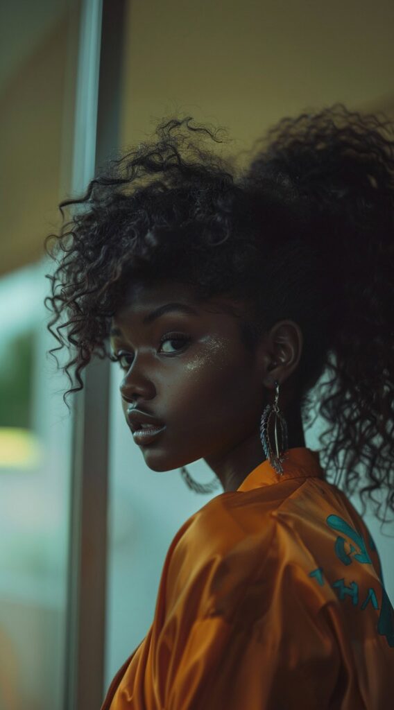 23 Protective Hairstyles for Curly Hair: Gorgeous and Effective Ideas 11 high curly ponytail
