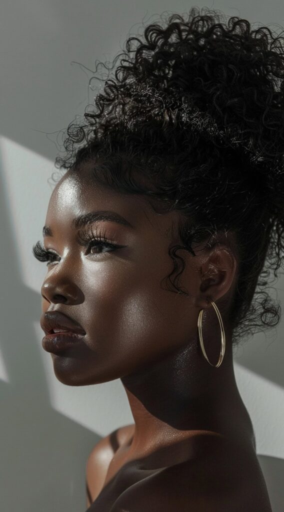 23 Protective Hairstyles for Curly Hair: Gorgeous and Effective Ideas 12 high puff