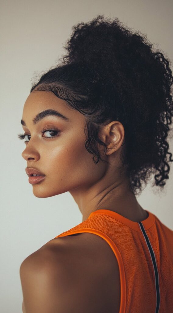 36 Top Basketball Hairstyles: Practical and Stylish Ideas for the Court 13 high puff with defined edges