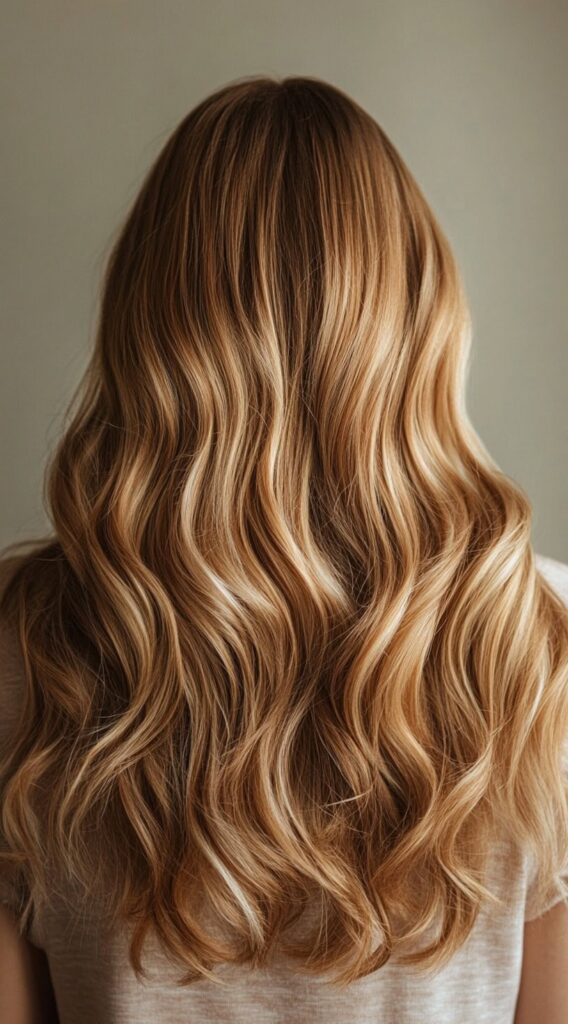 23 Winter Highlights for Blondes: Gorgeous Color Ideas to Warm Up Your Look 17 honey blonde waves with golden hues