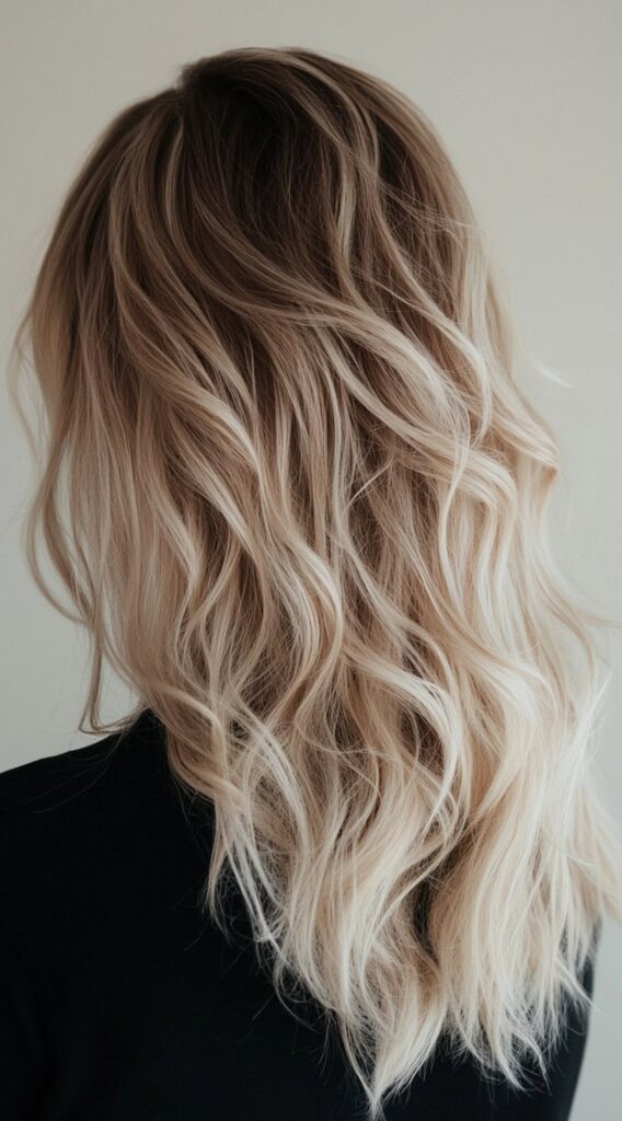 25 Highlights on Dirty Blonde Hair: From Subtle to Bold Transformations 22 icy blonde ombre on dirty blonde hair
