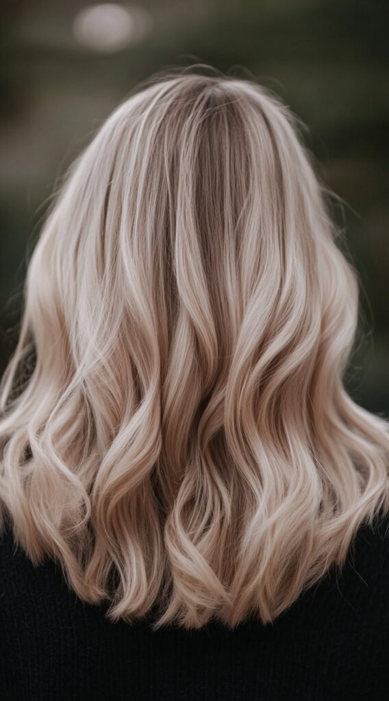 23 Winter Highlights for Blondes: Gorgeous Color Ideas to Warm Up Your Look 19 icy blonde waves with ash undertones
