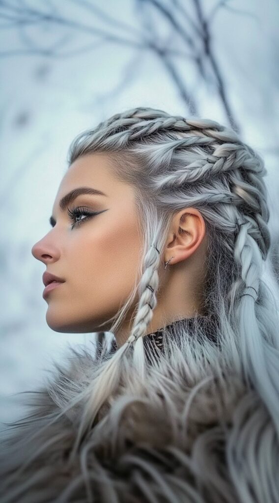 19 Viking Hairstyles for Women with Short Hair 12 intricate side braids