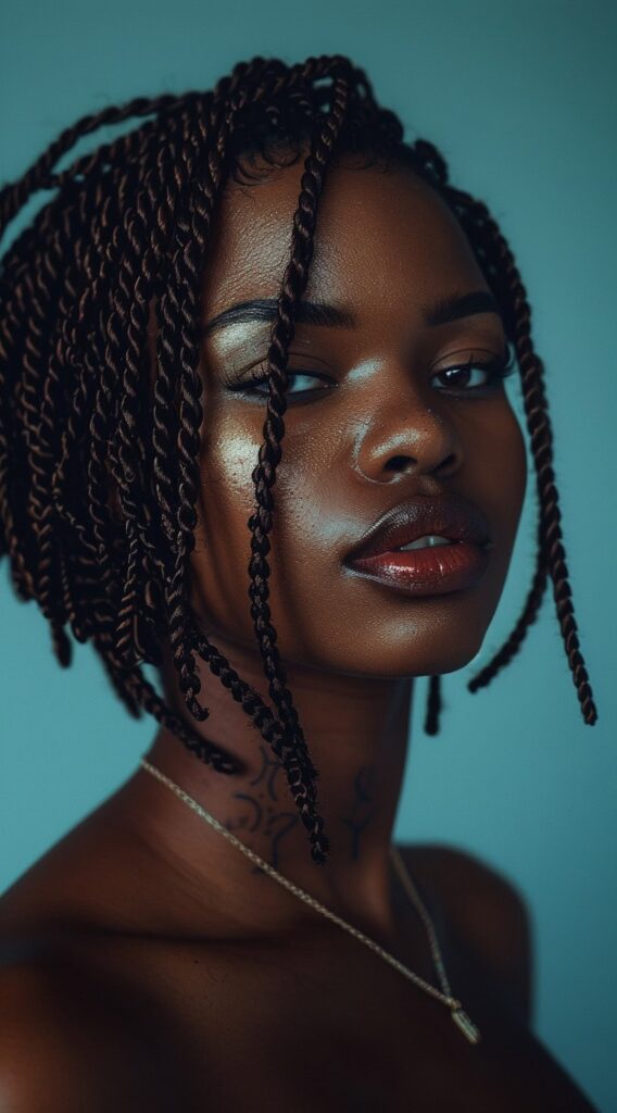 21 Stunning Short Crochet Twist Hairstyles 4 inverted bob crochet twists