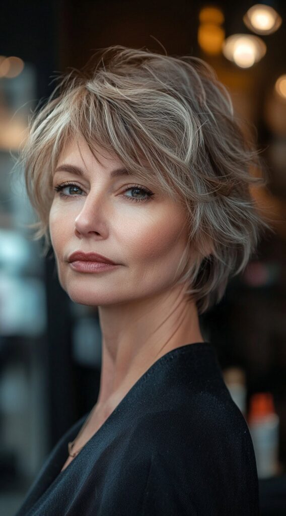19 Flawless Fine Hair with Bangs Hairstyles 2 layered pixie cut with wispy bangs