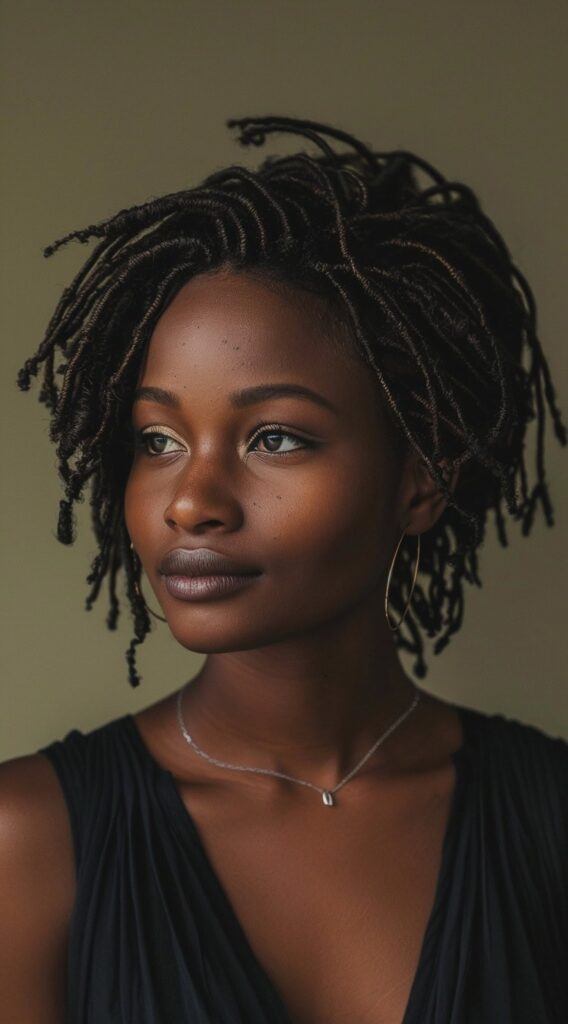 15 Thin Locs Hairstyles: Creative Looks for Modern Women 12 layered thin locs with highlights